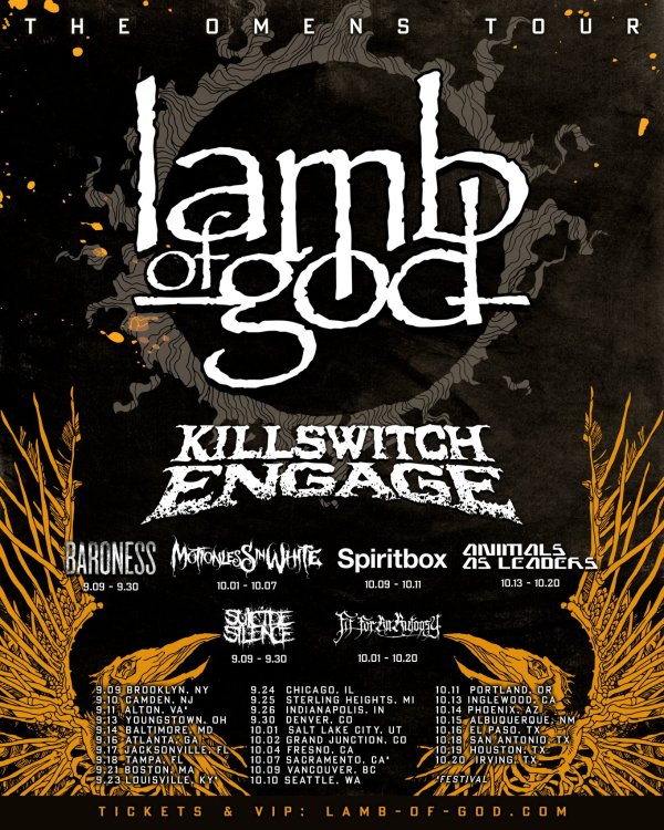 Lamb Of God North American Tour 2022