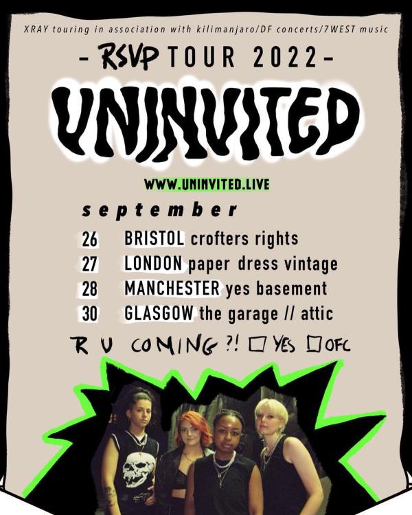 Uninvited UK Tour 2022