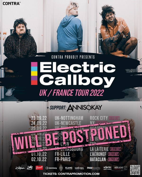 Electric Callboy Postponed European Tour 2022