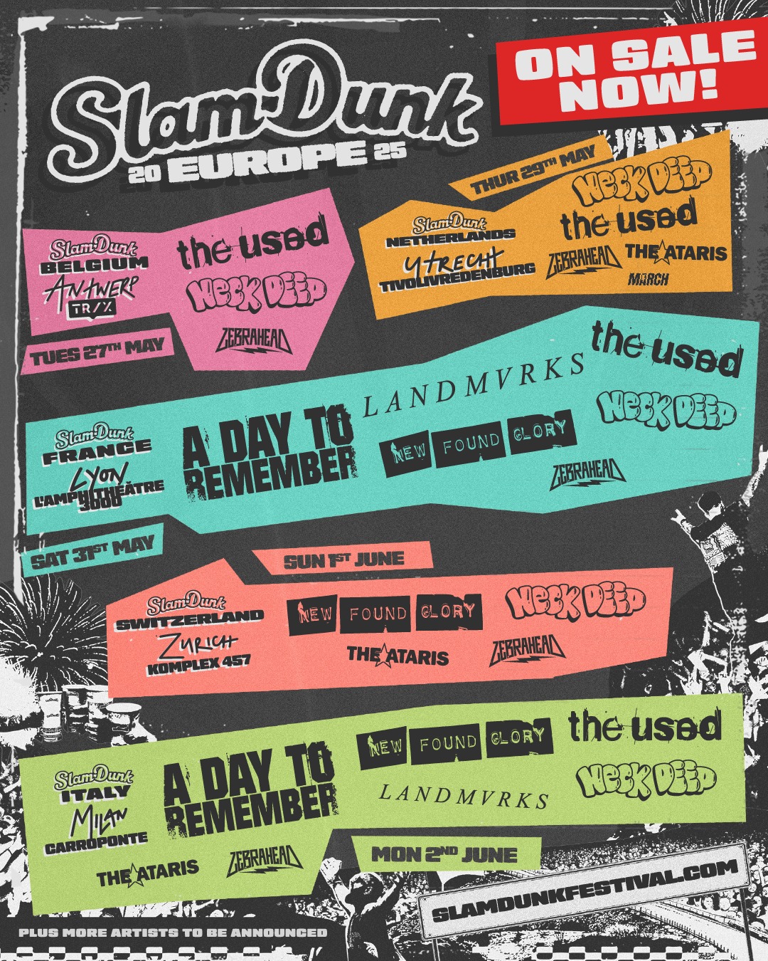 Slam Dunk Festival 2025 - European Tour Dates