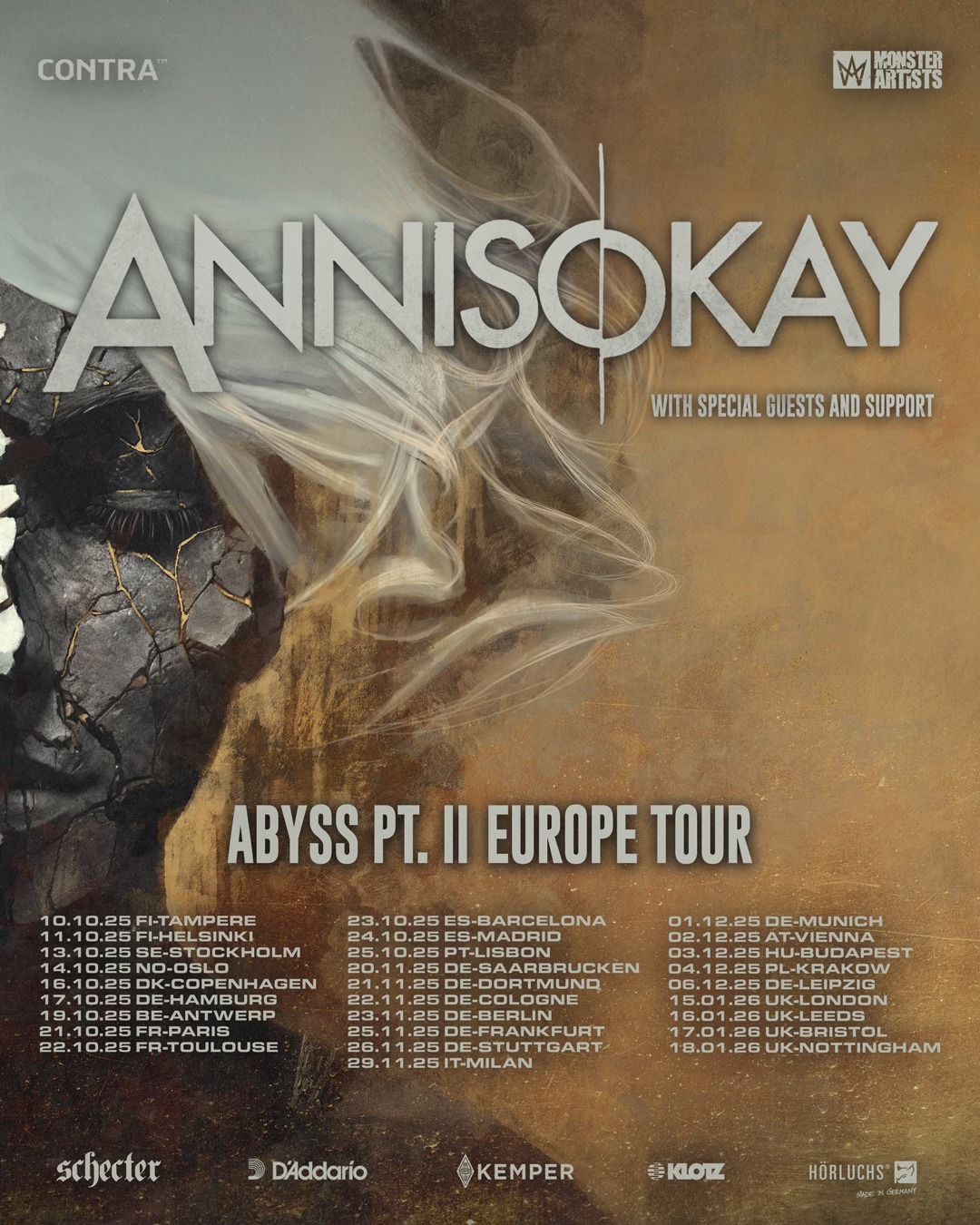 Annisokay European Tour 2025-2026