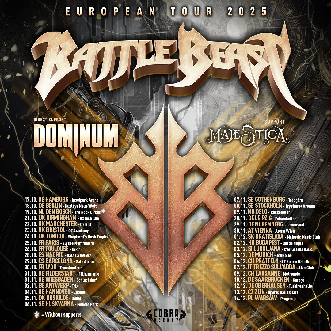 Battle Beast European Tour 2025